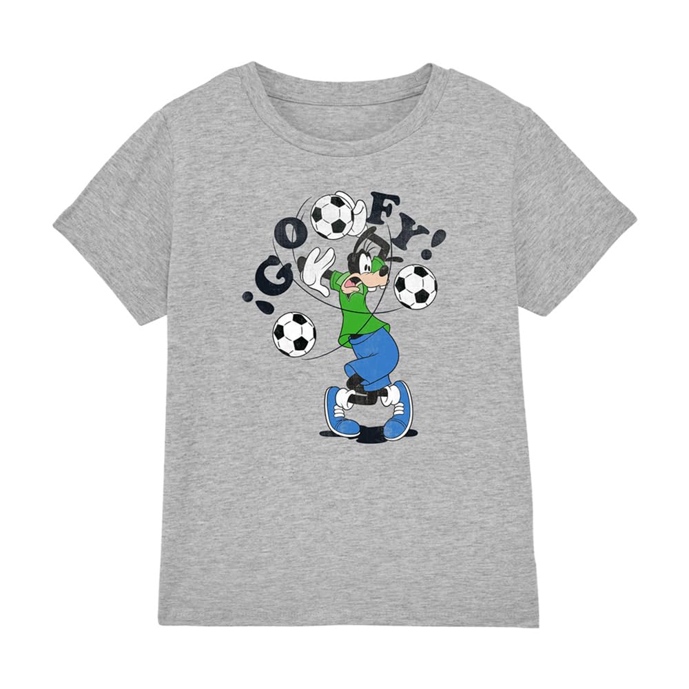 Disney Goofy Football Tangle Kids T Shirt, Athletic Heather, 7-8Y