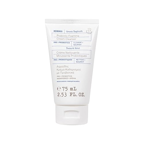 KORRES Greek Yoghurt Foaming Cream Cleanser, Hydrating, Deep Cleansing Skin