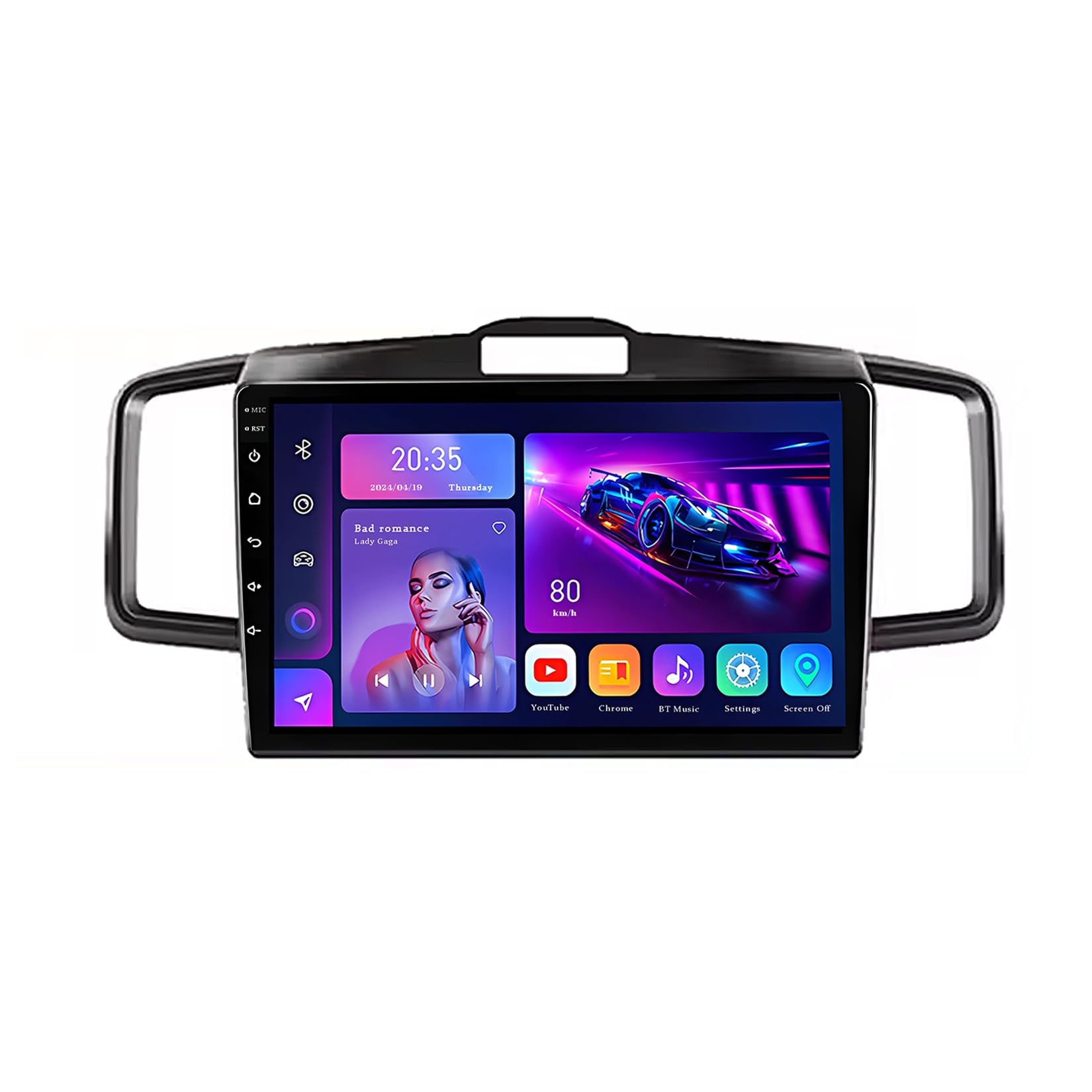 Genérico Estéreo de Coche Doble DIN de 10 Pulgadas para Honda Freed (2008-2016) con Android 14, CarPlay inalámbrico, Pantalla táctil, cámara de visión Trasera, Controles en el Volante y navegación.