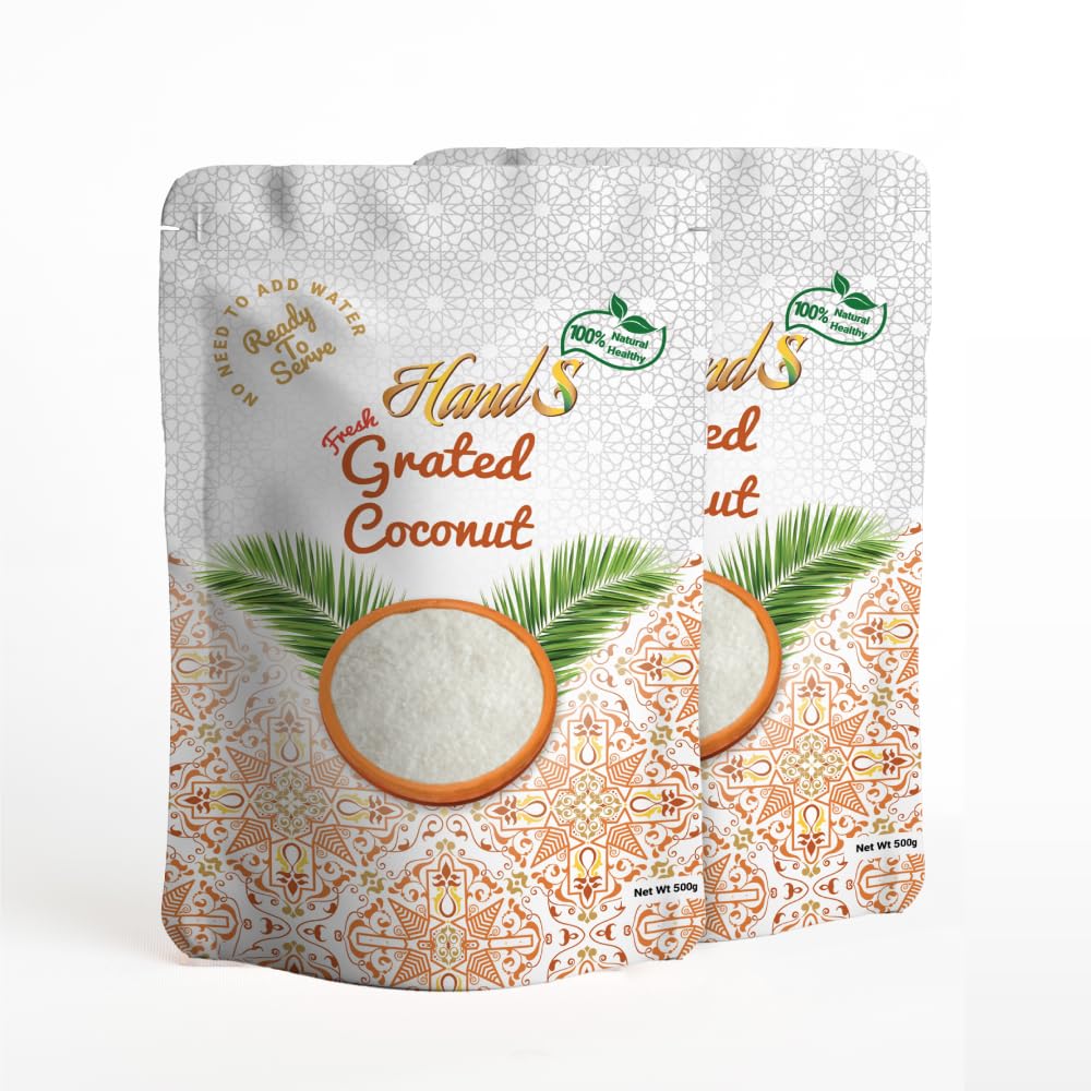 HandS Organic Desiccated Coconut Powder, Fresh 100% Natural Coconut, Wet Grated Coconut Kernel (500 GMS Pack of 2) (B085L3PZCJ) Amazon Price History, Amazon Price Tracker