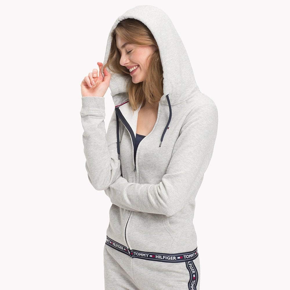 Tommy Hilfiger Felpa con Cappuccio e Zip Donna Terry Cerniera