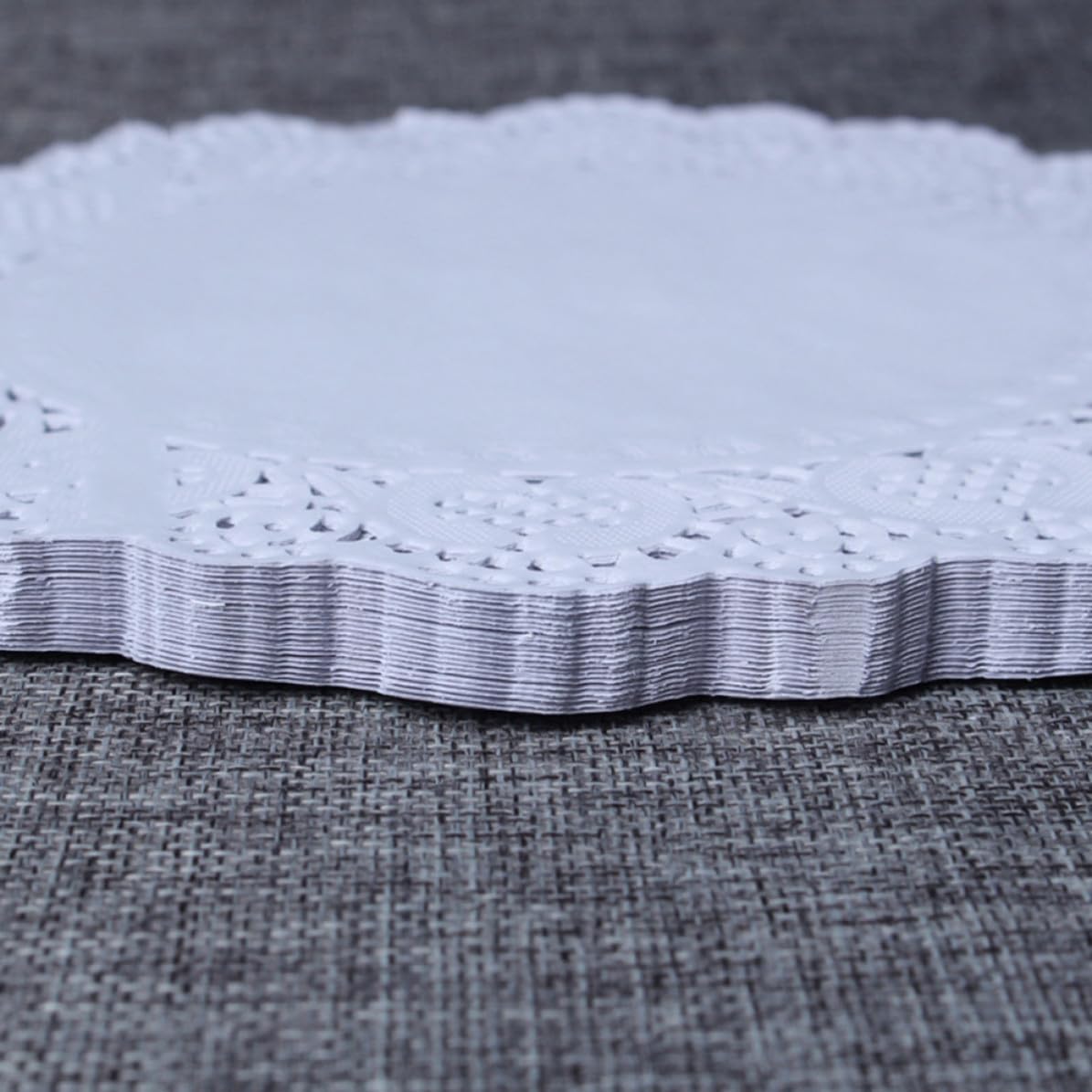180 Blondas Redondas de Papel de Pulpa de Madera Diseño de Encaje Delicado para Envolver y Decorar Vajilla en Cumpleaños y Eventos