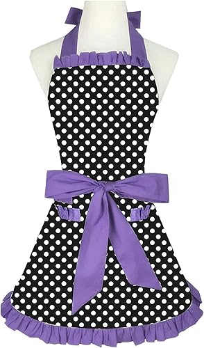 Miniatura 9 de RosieLily Retro Aprons for Women with Pockets Vintage Apron Kitchen Apron for Cooking Baking Cute