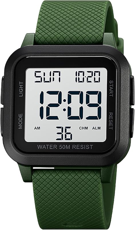 Reloj digital LED unisex para mujer y hombre, reloj deportivo digital, reloj impermeable luminoso simple de moda