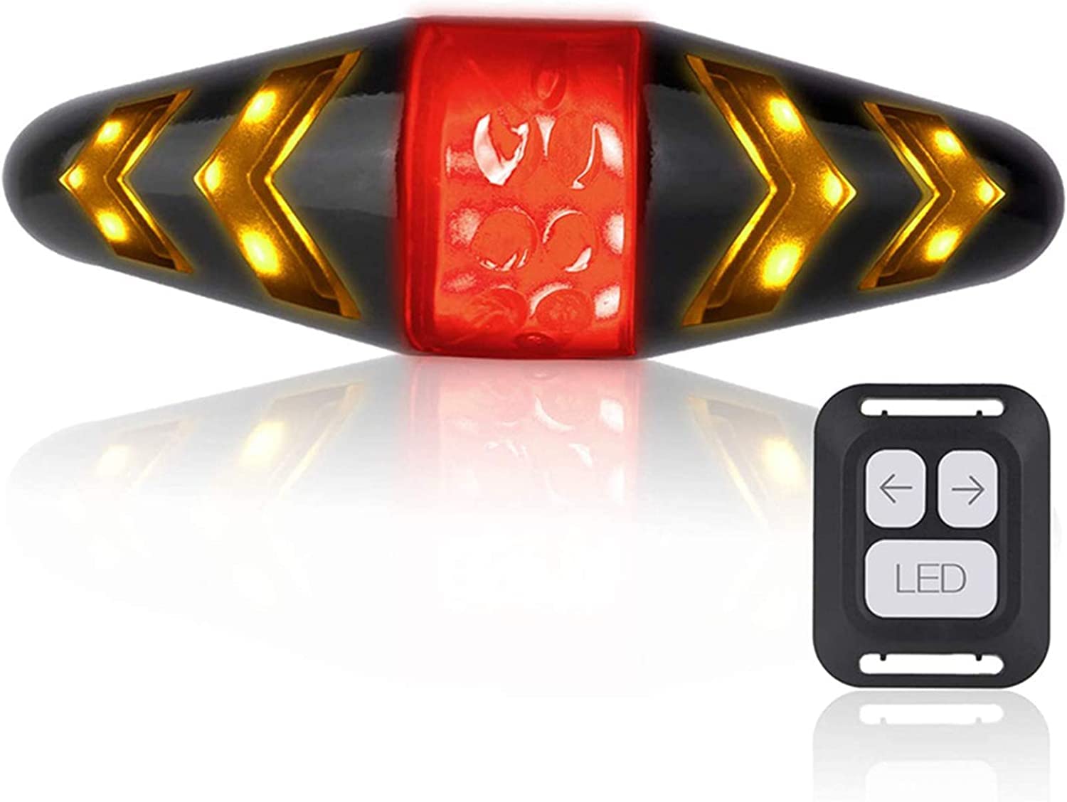 Inteligentne światło tylne roweru Ultra jasne, tylne światło rowerowe LED z czujnikiem hamowania USB Akumulator bezprzewodowy pilot zdalnego sterowania Wodoodporny do rowerów górskich, rowerów