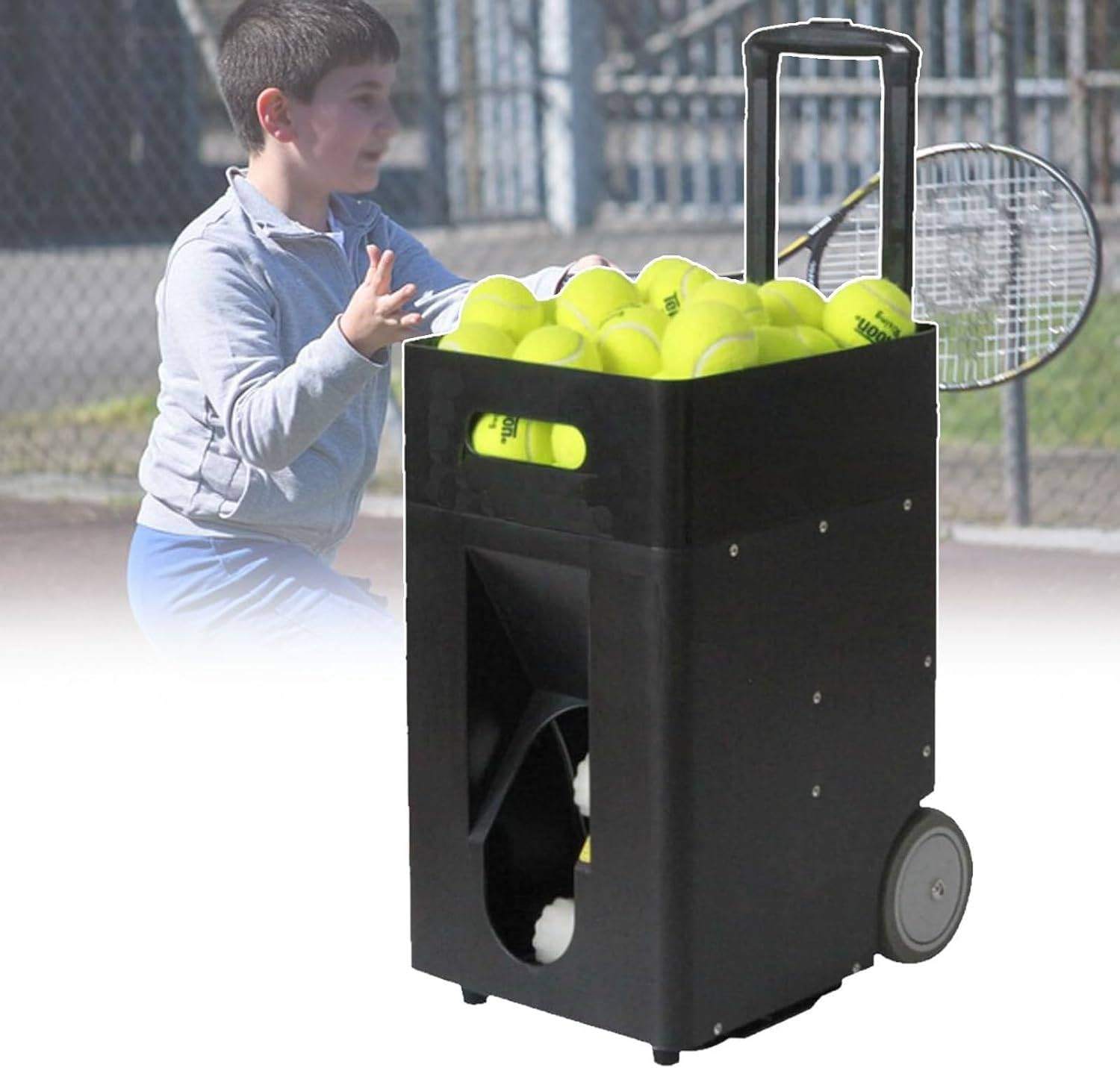 Lanzador automático de pelotas de tenis para entrenamiento, máquina de pelotas de tenis con control remoto, herramienta de práctica de mejora de habilidades