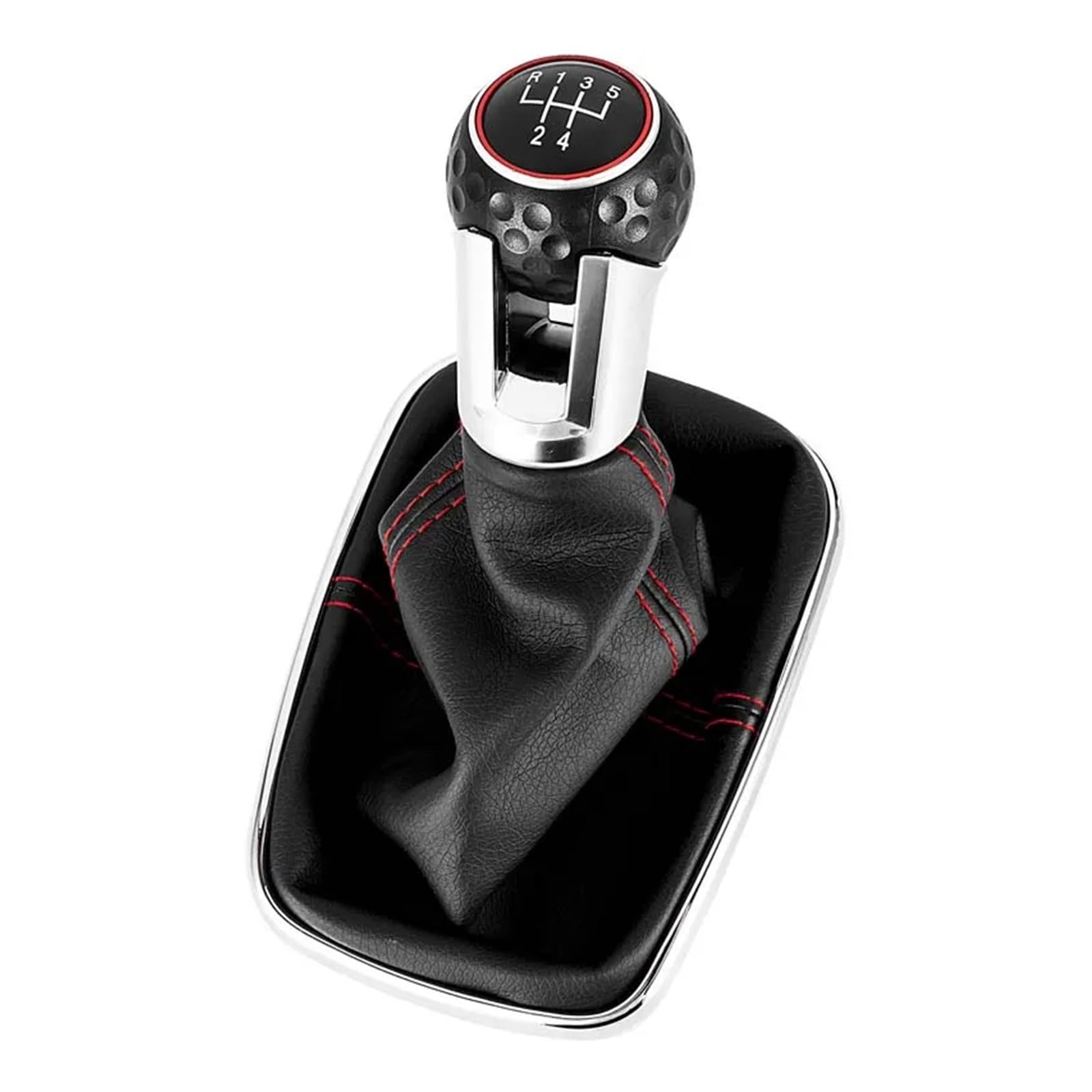 Jeocoai 12Mm-5-Speed Car Gear Knob Car 5/6 For Speed 12Mm Gear Shift Knob Lever Shifter Gaiter Boot For Volkswagen(12Mm-5-Speed)