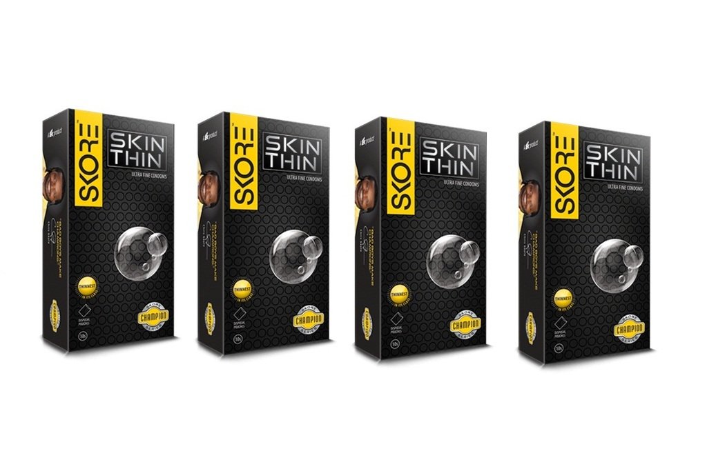 Skore Champion Series Advanced Range Condoms - 10 Count (Pack of 4, Skin Thin)