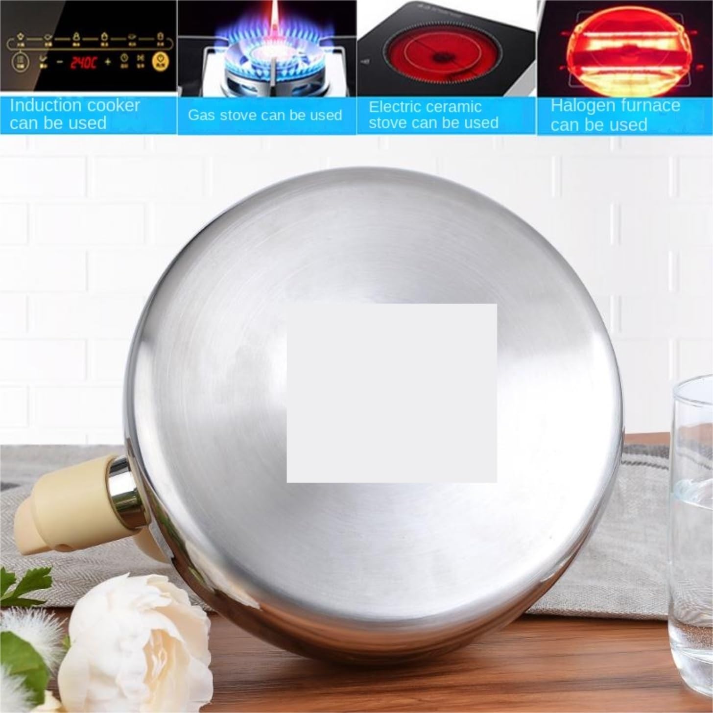 Tetera Hervidor De Agua Tetera Silbante De 2 litros Acero Inoxidable For Cocina Inducción Y Gas Teteras para Te