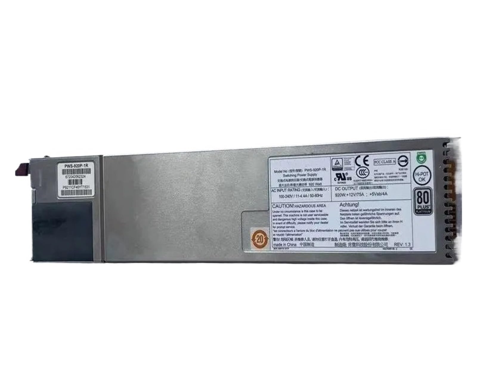 KSZHZYMGX PWS-920P-1R 1U 920W server power supply
