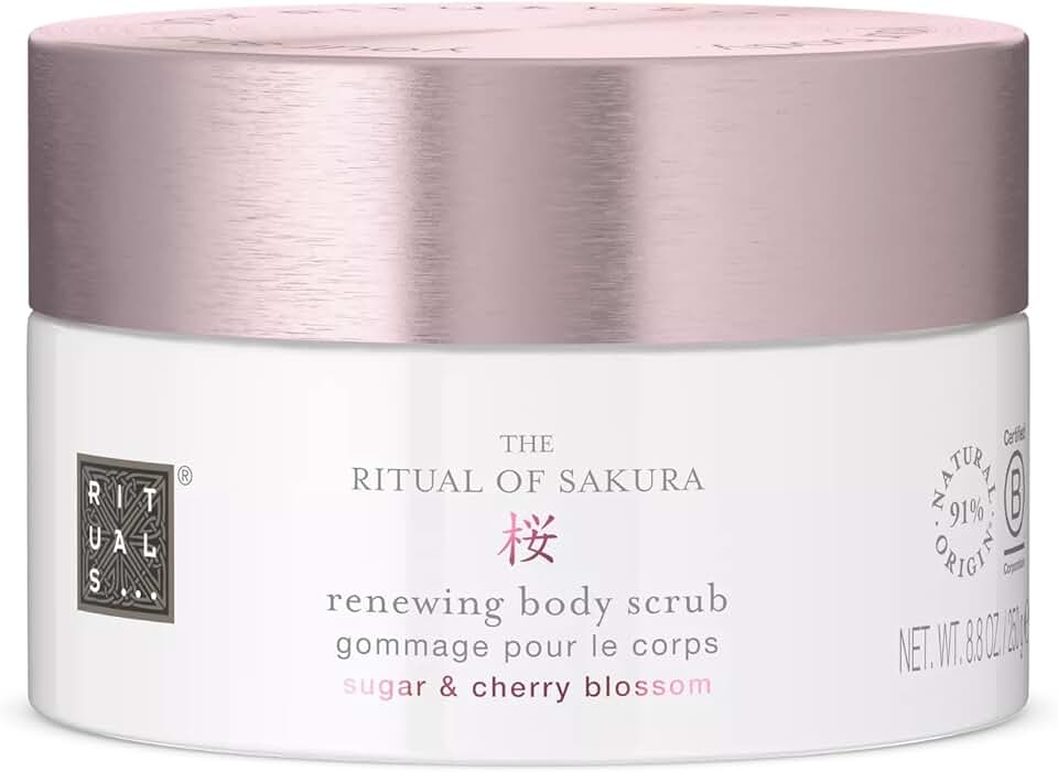 RITUALS Body Scrub The Ritual of Sakura – Körperpeeling mit Zucker, Kirschblüten, Reismilch und Jojo