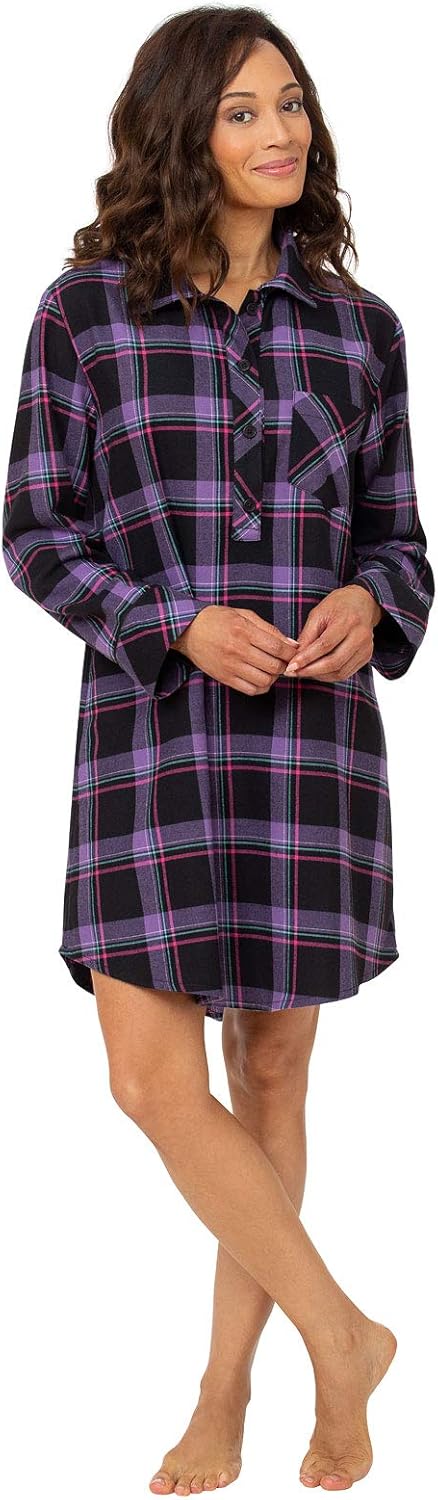 green plaid nightgown