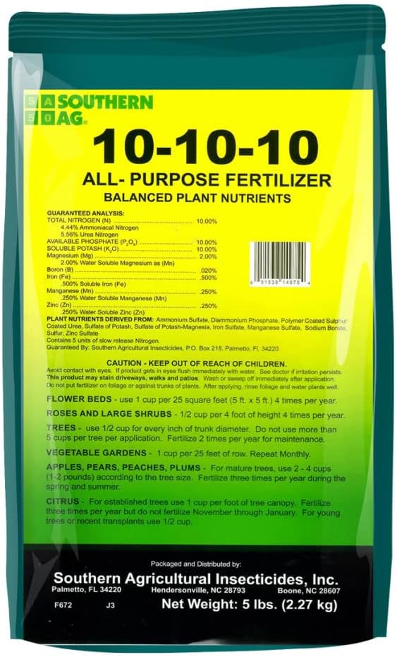 Southern Ag All Purpose Granular Fertilizer 10-10-10, 5 LB