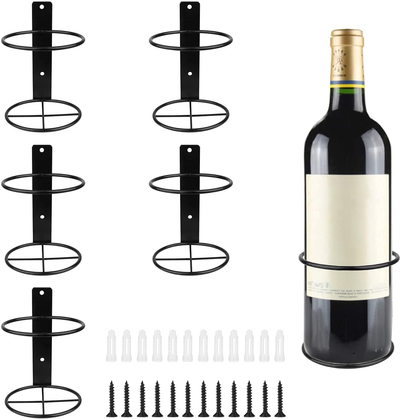 Crafties Art Vintage Wine Rack Wall Holder for 4 Bottles Free Standing Metal | (DESIGN-13)-image-24