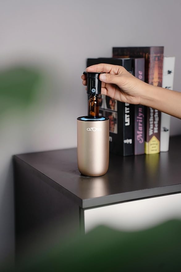 Difusor de Aromas Eléctrico Azoss, Dorado, Recargable miniatura 2