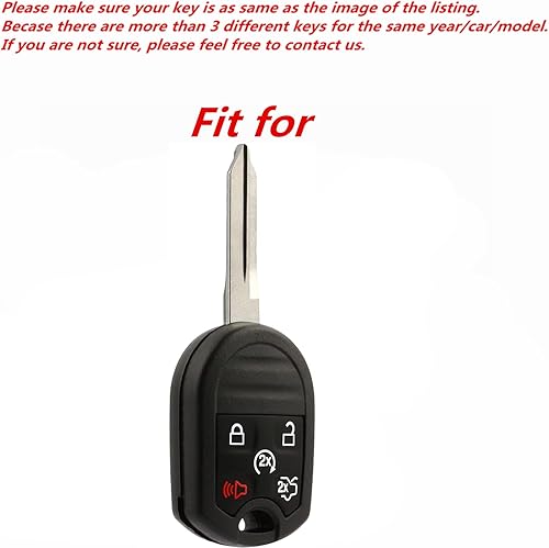 Miniatura 2 de Cuero negro para Ford F150 F-150 F250 F350 Mustang Fusion Explorer Taurus Expedition Lincoln MKS MKX MKZ Navigator CWTWB1U793 3 4 5 Botones Smart