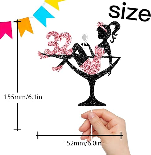 Miniatura 5 de Decoración para tartas de niña sentada para niña, dama, 50 cumpleaños, maquillaje, spa, tema, fiesta, suministros de decoración de 50 siluetas,