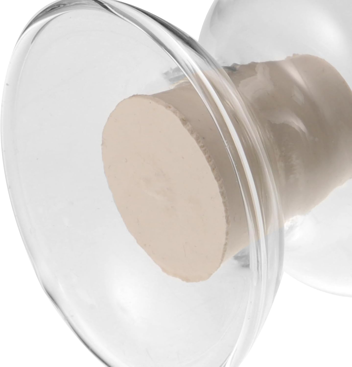 MAGICLULU 125ml Thick Glass Seed Bottle with Stopper Reusable Cone-Shaped Sample Storage Jar for Laboratory Display and Home Organization