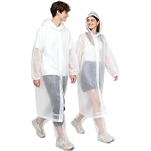 Rain Poncho &amp; ShoeCovers Set, Waterproof Unisex Gear for Adults | lightweight rain poncho shoe covers waterproof drawstring hood non-slip boot protectors cycling travel unisex adult portable