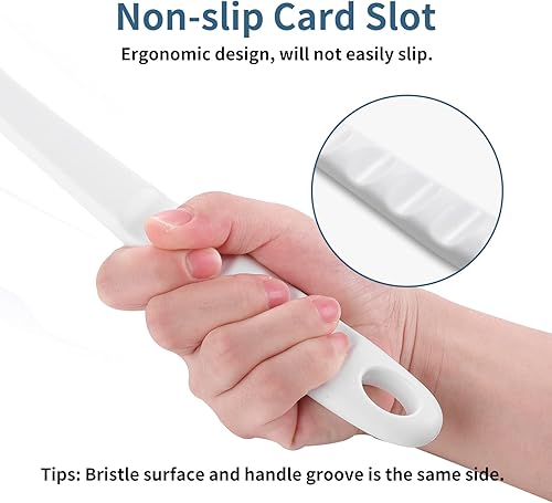 Miniatura 4 de Cepillo corporal de silicona 2 en 1 con mango largo desmontable, limpiador de espalda de doble cara para baño con gancho, espuma rica para limpieza