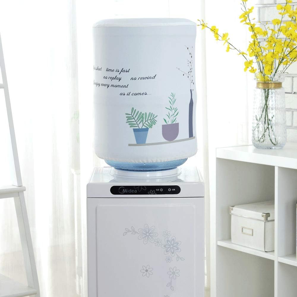 Water Dispenser Barrel Covers, Durable Fabric Bucket Decor, Reusable Furniture Standard Cover Protector for Home, Office and 5 Gallon Water Bottle (Chlorophytum)