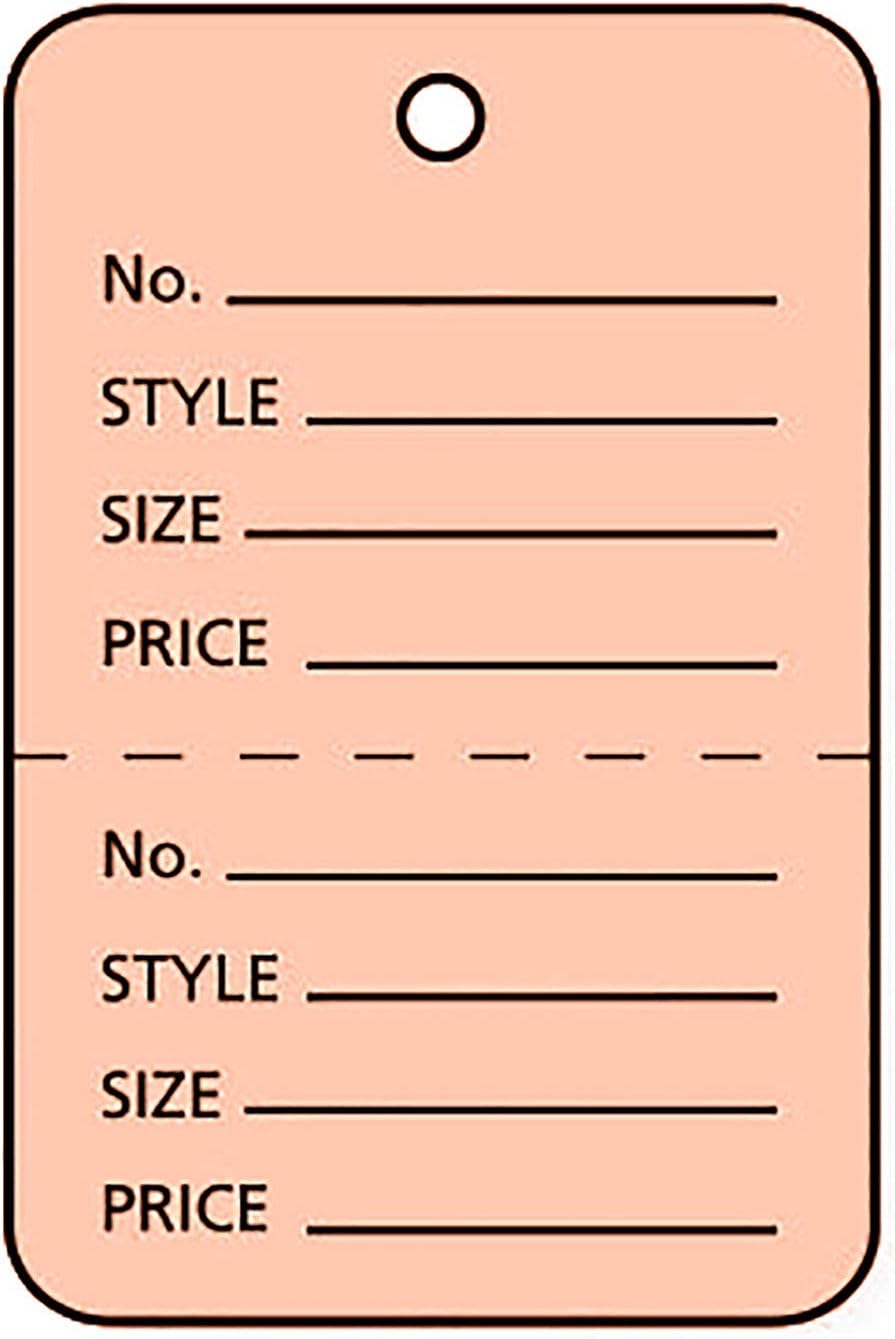 SSWBasics Retail Price Tag - Pink - Unstrung - 1¾” W x 1⅞”H - Case of 1,000