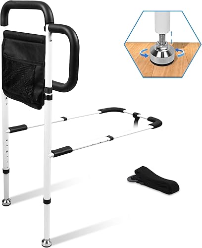 Miniatura 9 de Good Bernie Barandillas de seguridad de cama para adultos mayores, barandilla de protección de cama ajustable con bolsa de almacenamiento y asa
