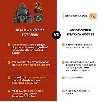 Amazon | ITZCOEHUAによるZBOSSの本物の叫び声アステカ死の笛