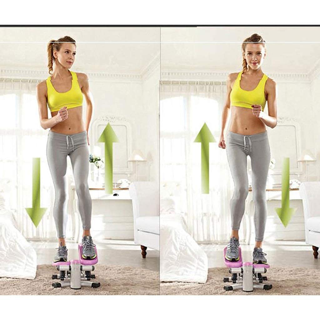 Stepper, Stepper per scale interne, Stepper oscillante portatile con display LCD, adatto per fitness indoor e outdoor, sport (Yellow)