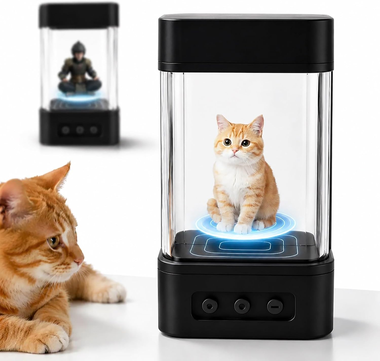 HPMCVE AI Hologram Robot, 3D Projection Display, Smart Desktop Gadget