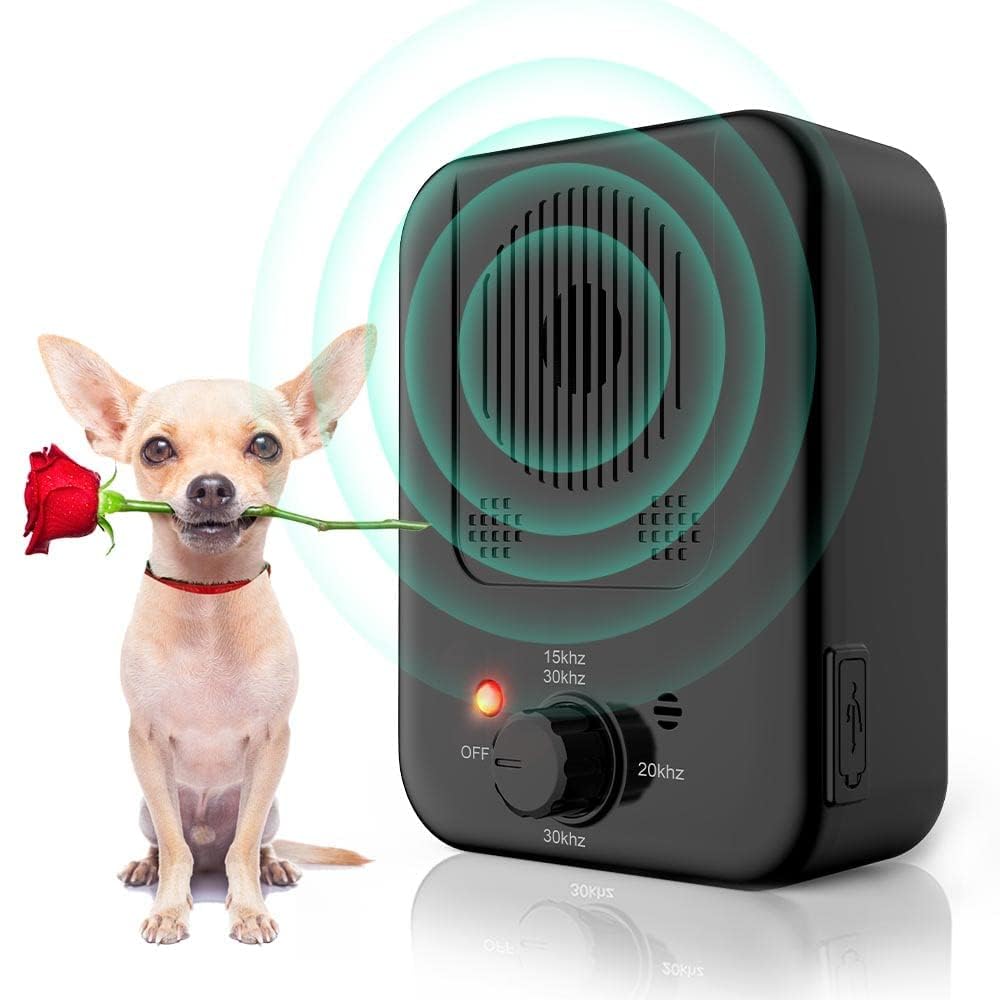 Dog Barking Control Devices,3 Frequency Sonic Bark Deterrents,Rechargeable Anti Barking Device 30Ft Dog Barking Deterrent Ultrasonic Dog Barking Deterrent Stop Bark Box,Gentle Dog Indoor Outdoor