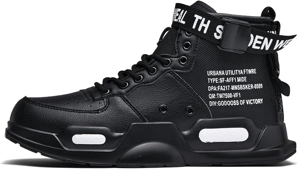 Ahico Mens Fashion Sneakers High Top Walking Shoes Sport Athletic Casual Shoe Vogue Stylish Men