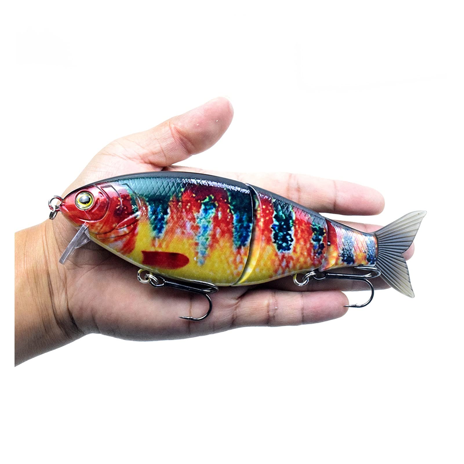 caihuashopping Señuelos de Pesca Señuelos de Pesca Se Mantiene el Cebo Fuerza de Pesca 3 Secciones Soft Tail Flotante Wobble Retó Switebait Pesca Tackle Shad Lure 7in Cebos Artificiales (Color : 5)
