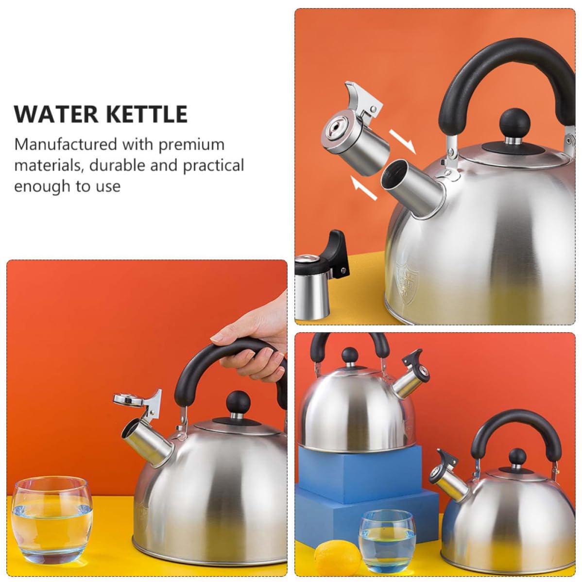 Tetera Silbante de Acero Inoxidable 3l para Cocina de Inducción