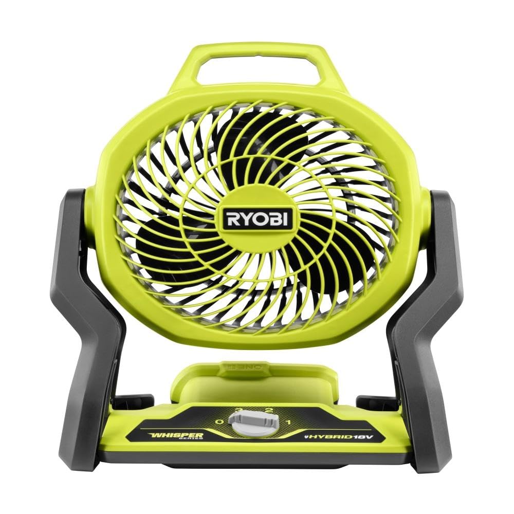 Ryobi Hybrid-Ventilator, 19,1 cm | Akku und Ladegerät separat erhältlich