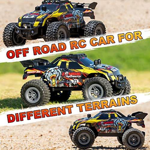 Remote Control Car For Boys & Girls, All Terrain & Off-Road Monster Truck With Flash Led,2 Rechargeable Batteries For 80 Mins Play,2.4Ghz, Perfect Birthday & Christmas Gifts #TOP2