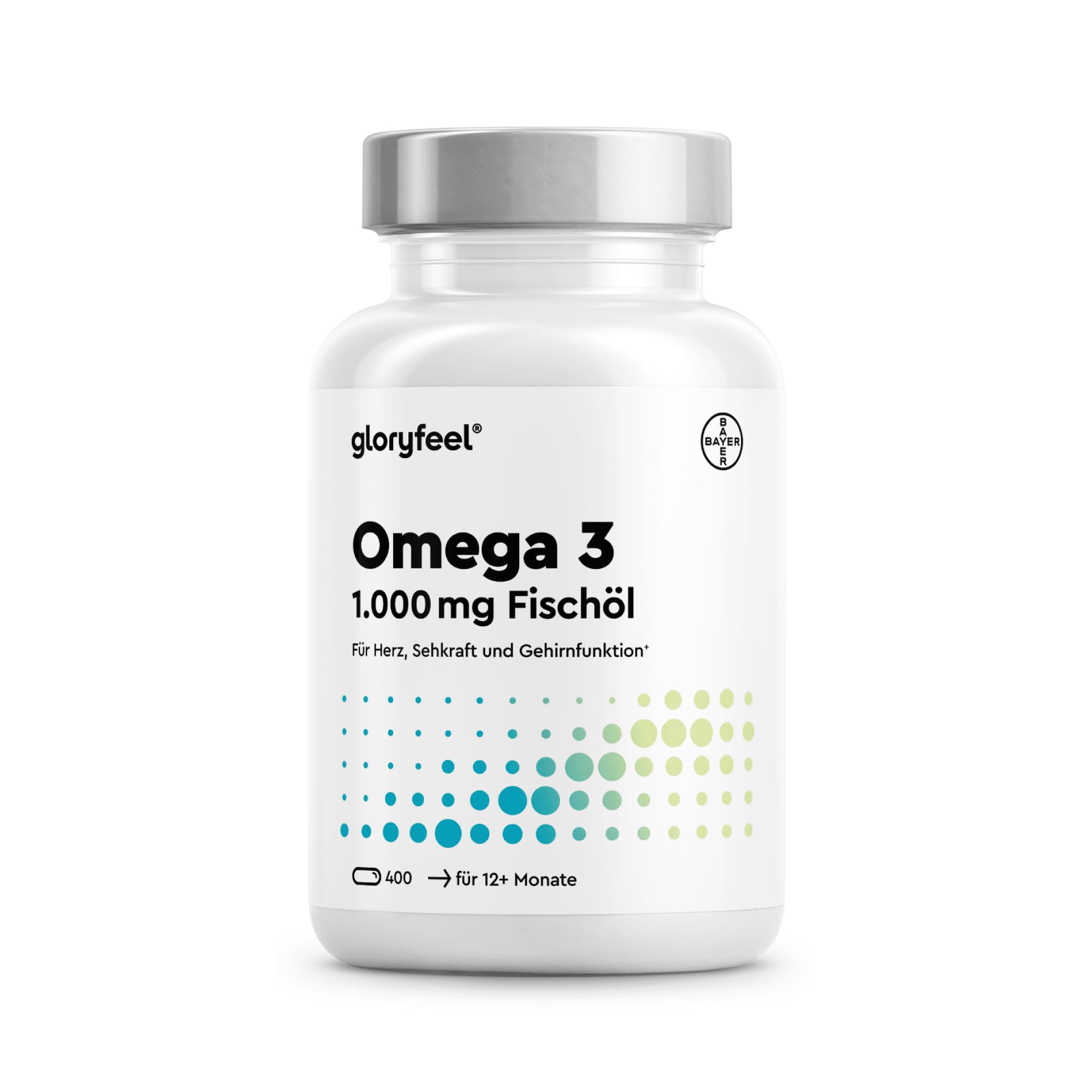 Omega 3 400 Kapseln Big Pack - 1.000 mg Fischöl pro Kapsel - Essentielle Omega 3 Fettsäuren mit EPA & DHA -Laborgeprüft, ohne Zusätze in Deutschland hergestellt