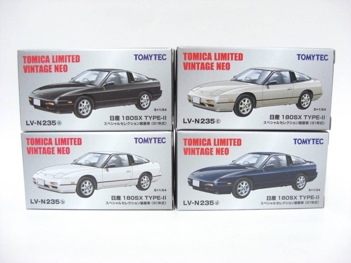 LV-N235 a/b/c/d 日産 180SX TYPE-Ⅱ 91年式 計4台 LV-N235a 日産180SX TYPE-Ⅱ（黒） | 製品をさがす | tomica