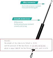 Vista 5 de Soporte de gas de 15.0 in, 100 N/15 pulgadas, 22.5 libras, soporte para resorte de gas, traje resistente para caja de caravana, carcasa de cámper