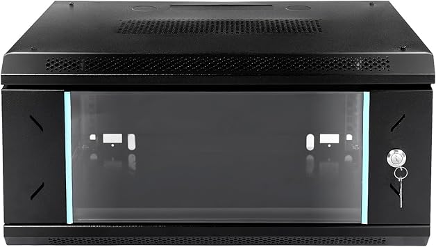 PERFERATE 4U Server Cabinet Case Wall Mount IT Network Cabinet 4U Server Chassis Rackmount Server Case with Lock & Keys Lockable Deep Drawer for Offices, Schools, 23.6217.729.45in