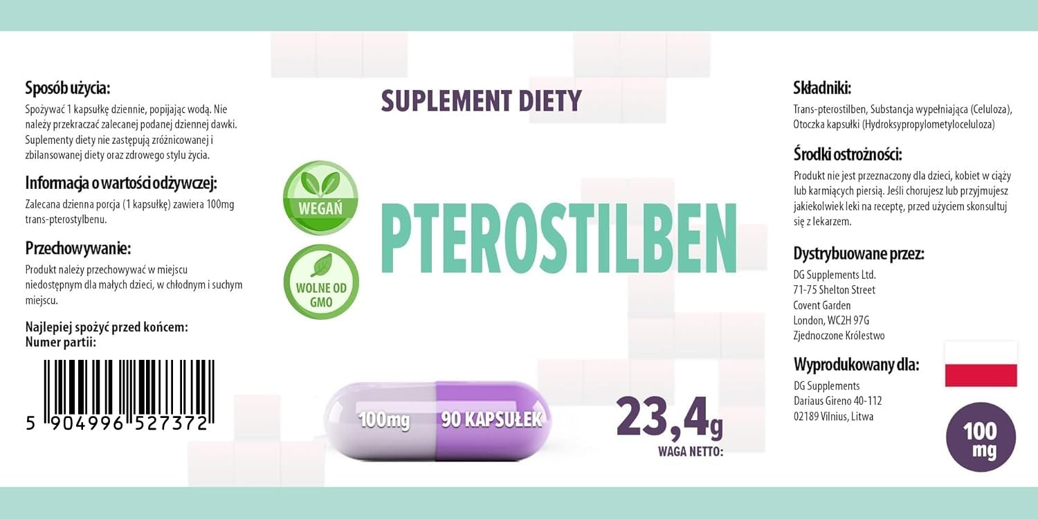 Hepatica trans-Ptérostilbène 100 mg | à Ingrédient Unique | 90 Gélules Véganes | Réserve 3 Mois | GMP & laboratoire indépendant