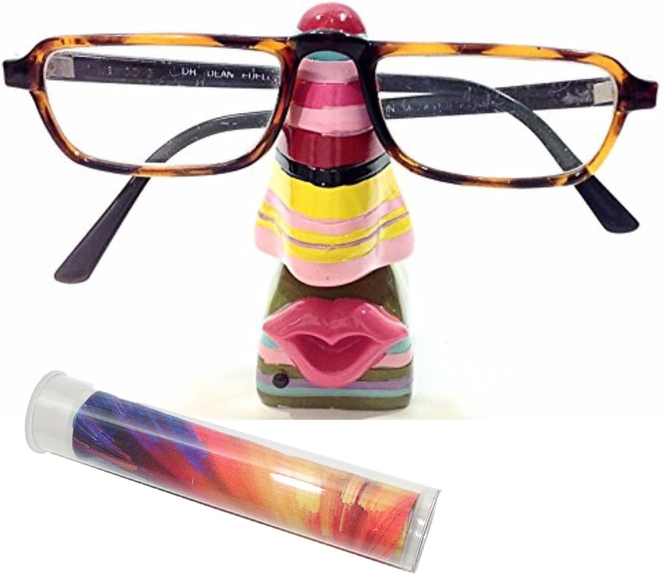 Distinctive Designs Striped Lip Nose Novelty Eyeglass