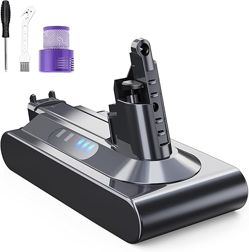 Evary Batería V10 de 25.2V 6000mAh V10 para reemplazo de batería V10, compatible con V10 Animal V10 Absolute V10 Fluffy V10 Motorhead aspiradora