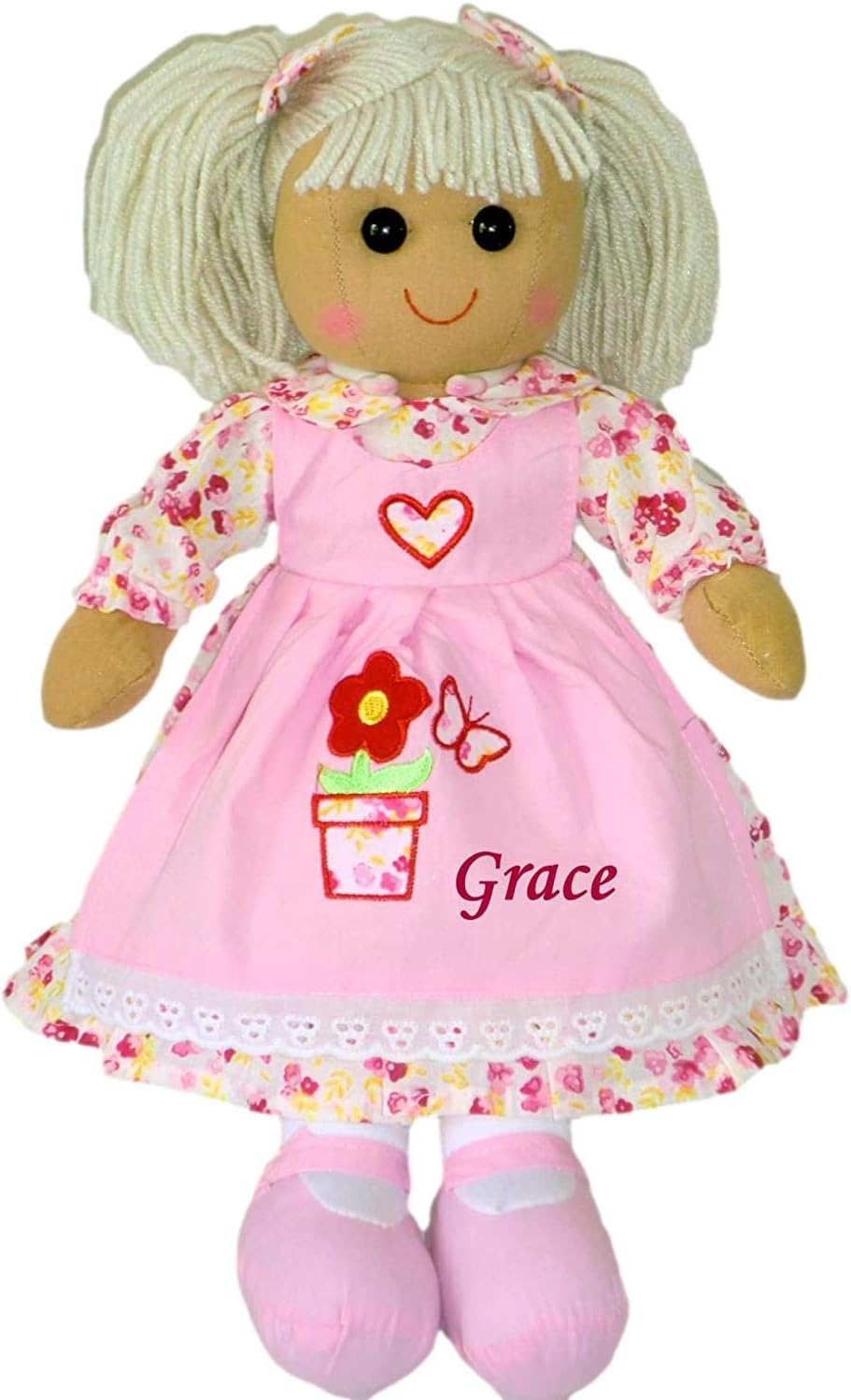 Personalised Large Rag Doll Baby's 1st Birthday, New Baby, Christening