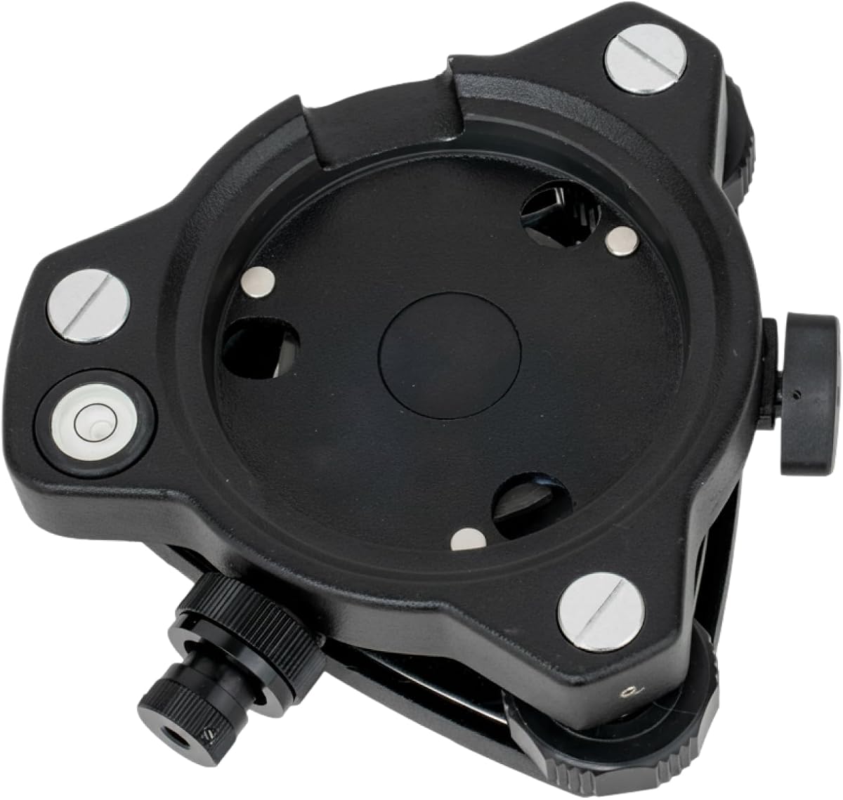 SECO 2152-04 Optical Plummet Twist Focus Tribrach - With 2.5X Magnification | Black - 2.5X Magnification - 8-Minute Level Vial Three-Prong Forced Centering - 5/8 x 11” Base For Precision Survey Setup