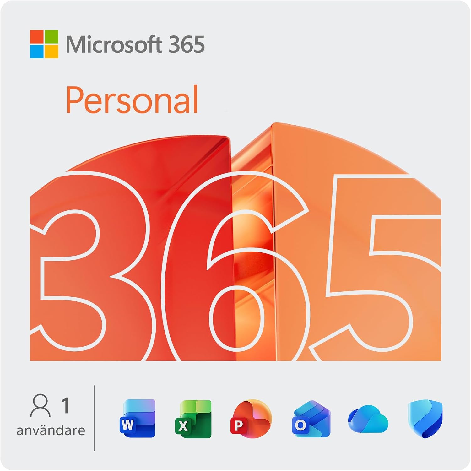 Microsoft 365 Personal | 12 månader | 1 person | Upp till 1 TB lagring | AI-kontorsappar