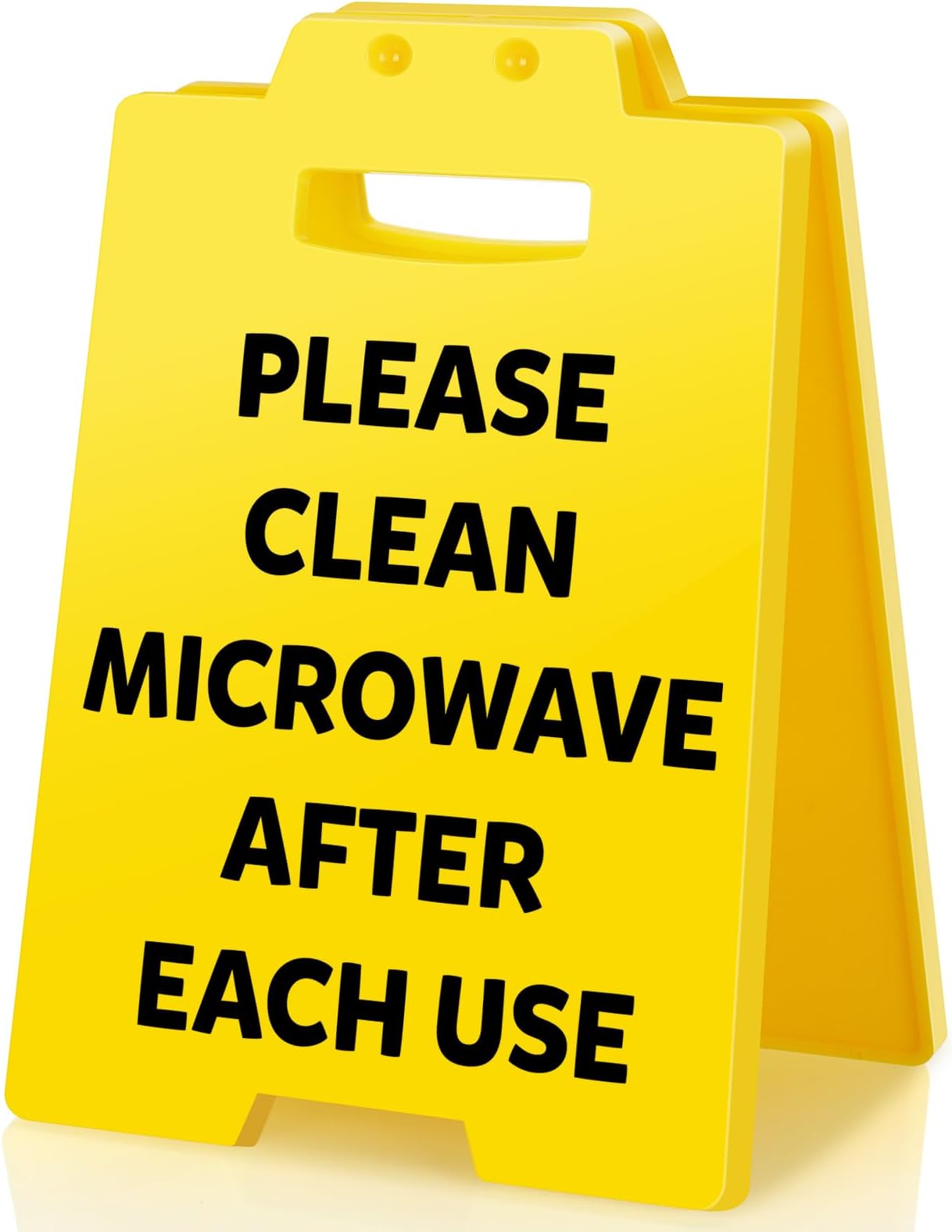 Funny Kitchen Rules Signs - Please Clean Microwave After Each Use Sign Small Mini Table Decor for Essentials Hosts Rental Home Office Break Room Kitchens Etiquette Decorations