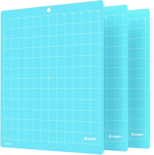 XINART LightGrip - Tapete de corte para Silhouette Cameo 4321 (3 alfombrillas, 12 x 12 pulgadas), adhesivo de agarre ligero, para manualidades,