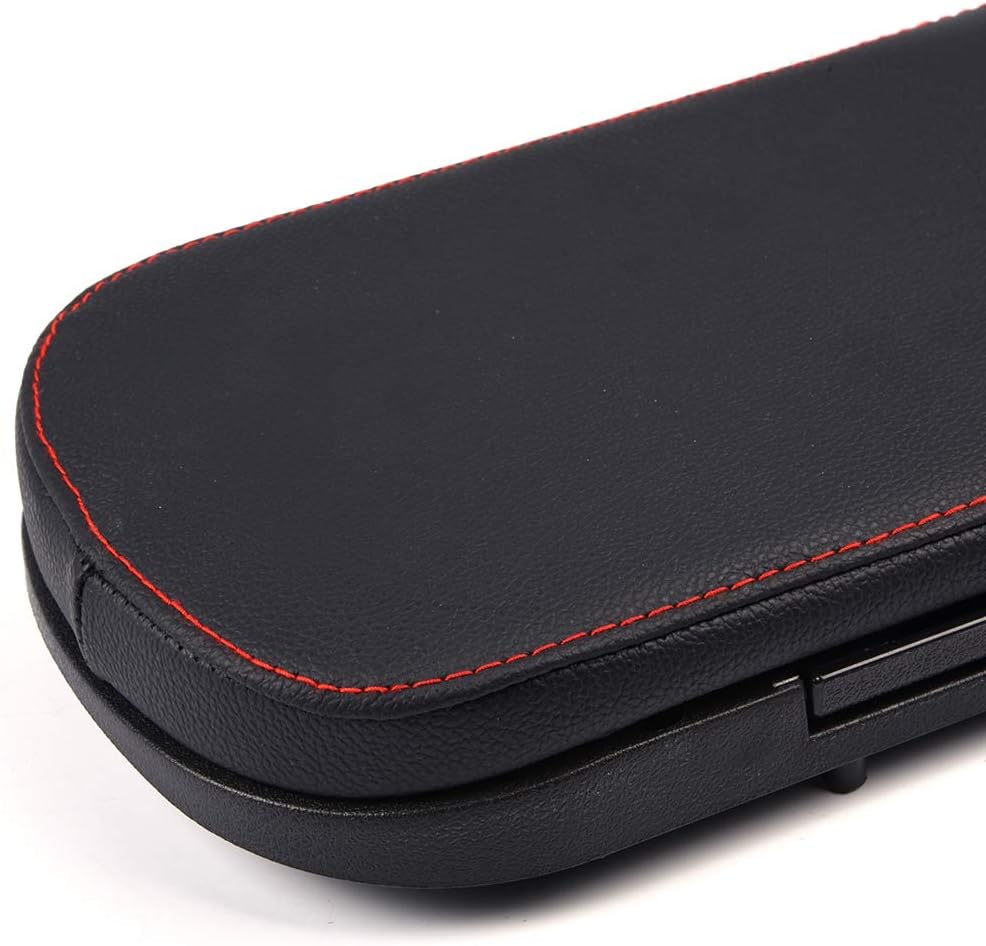 GRAND ORANGE Console Armrest Compatible with Subaru BRZ Toyota 86 2013-2018 / Scion FRS 2013-2019 Black Armrest Box with Red Stitching