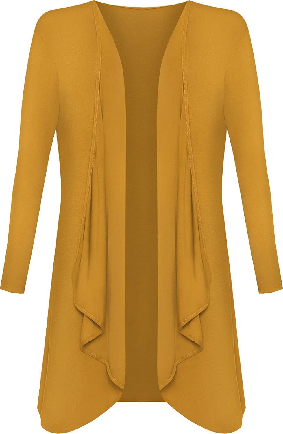 Crazy Girls Girls Mustard Crazy Womens Waterfall Boyfriend Cardigan, Xxl (Uk 20-22)